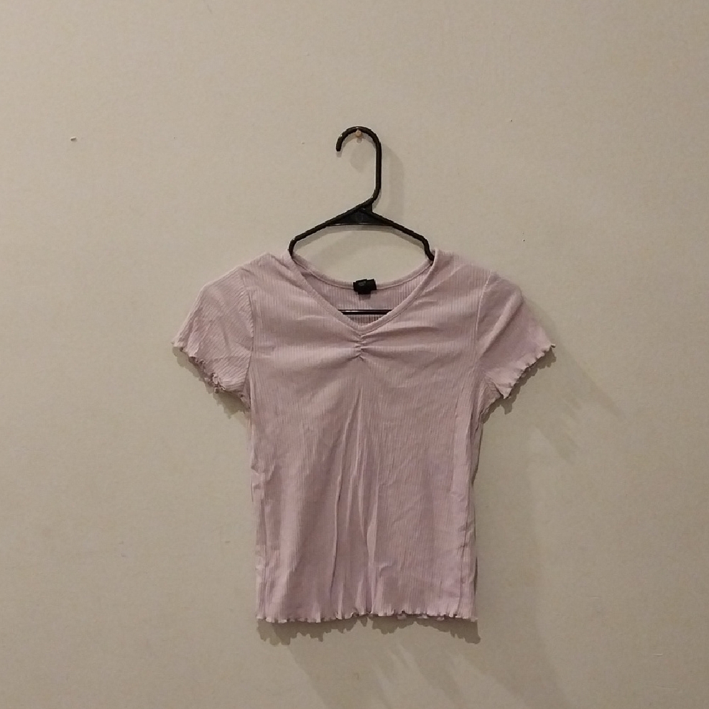 Art Class Light Pink Short Sleeve Top